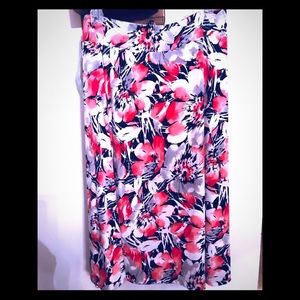 Jones & Co Floral Flare Career Skirt